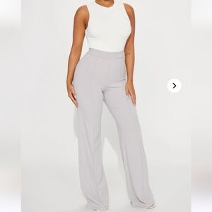Victoria Elegant Gray Women's Work Pants Dress Slacks